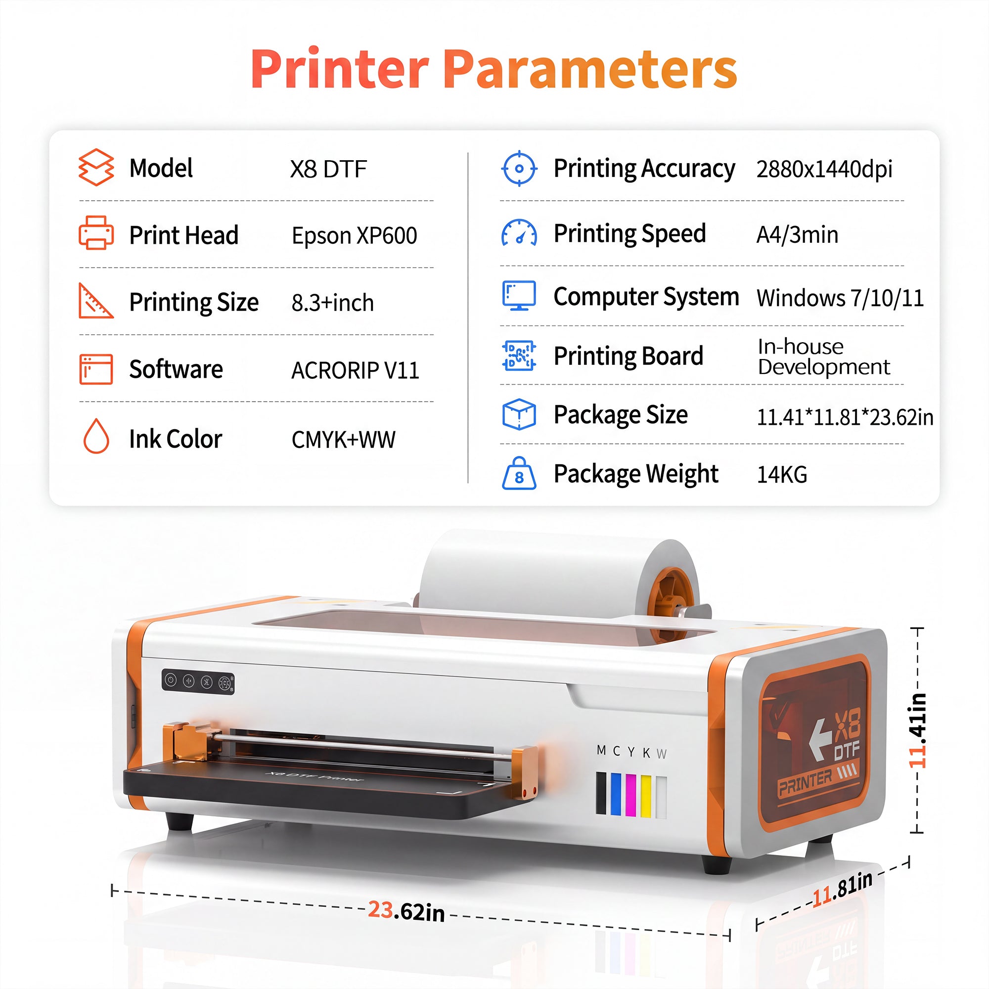 Colorsun X8 DTF printer