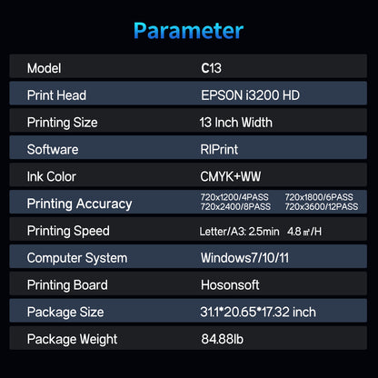 Colorsun C13-3200 Industrial DTF Printer
