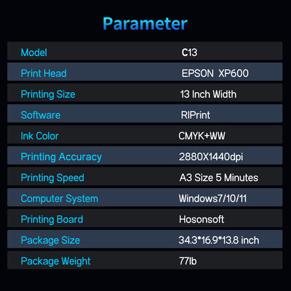 Colorsun C13-XP600 A3+ DTF Printer